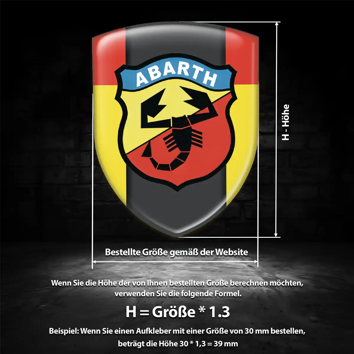 Abarth Embleme Silikon Aufkleber Auto Premiumqualität
