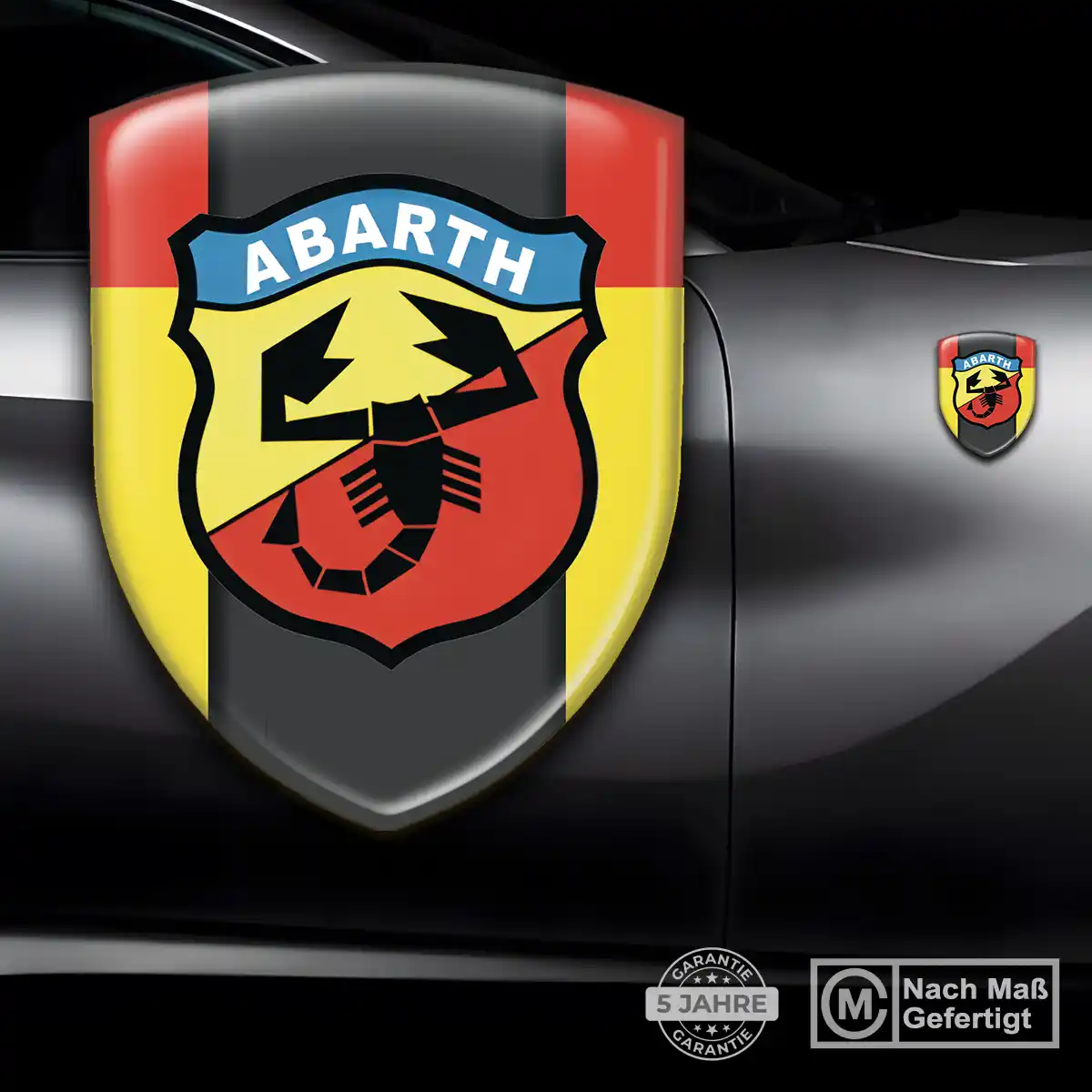 Abarth Embleme Silikon Aufkleber Auto Premiumqualität