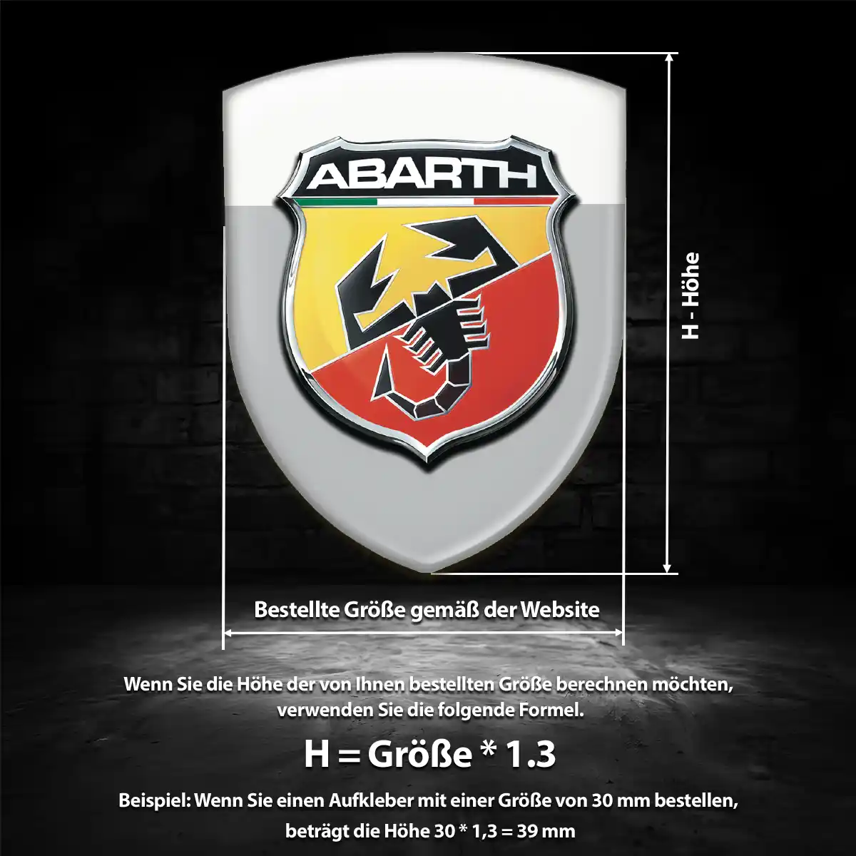 Abarth Embleme Silikon Aufkleber Auto Spitzenqualität