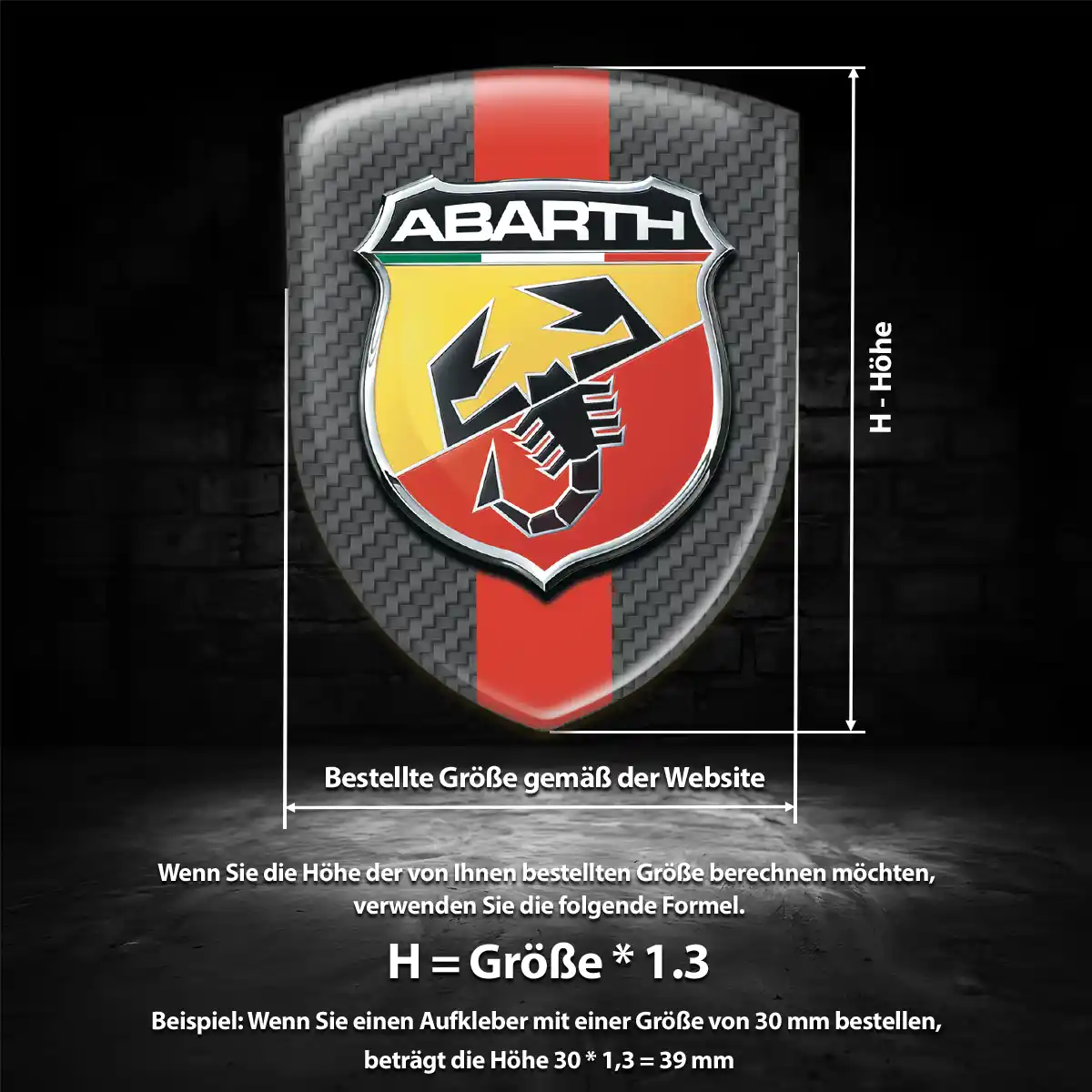 Abarth Embleme Silikon Aufkleber Auto Stilvolles Design