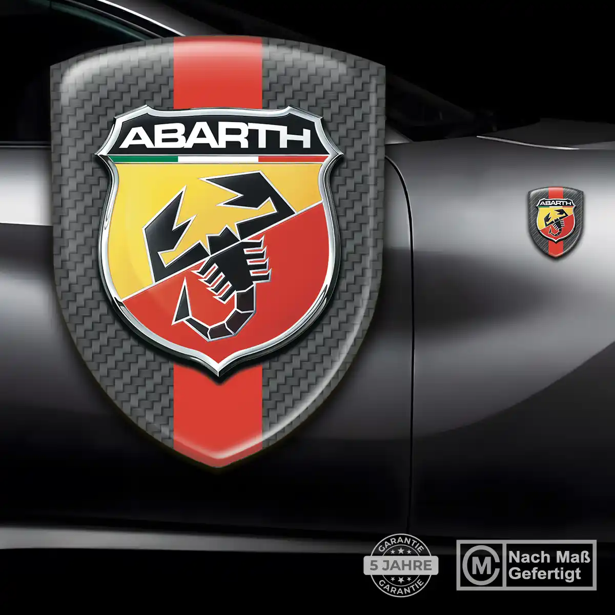 Abarth Embleme Silikon Aufkleber Auto Stilvolles Design