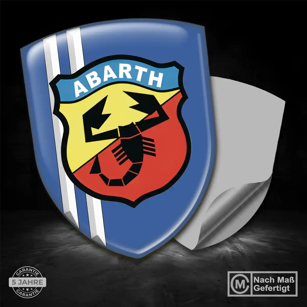 Abarth Embleme Silikon Aufkleber Elegantes Design