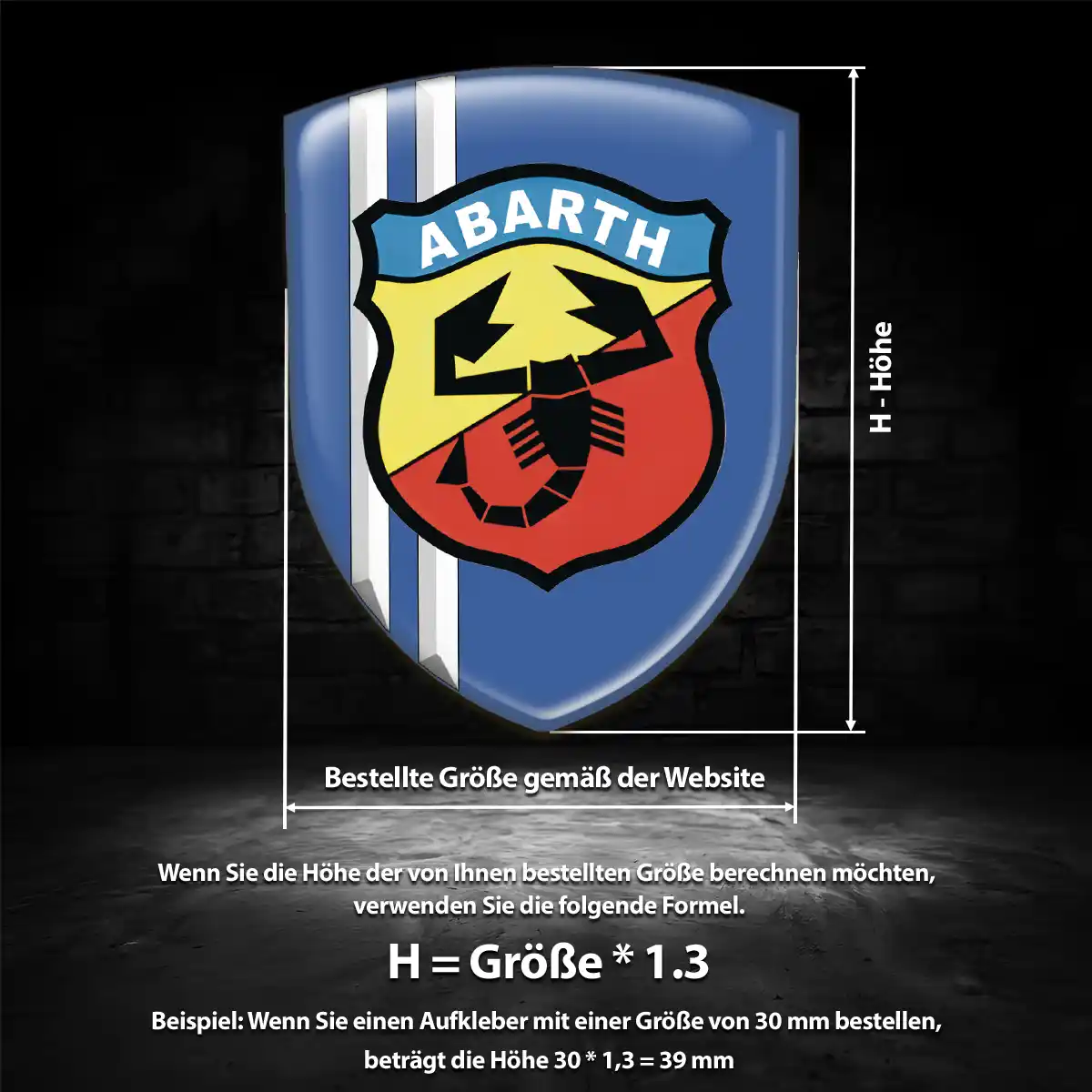 Abarth Embleme Silikon Aufkleber Elegantes Design