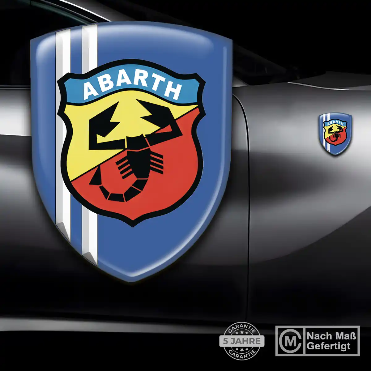 Abarth Embleme Silikon Aufkleber Elegantes Design