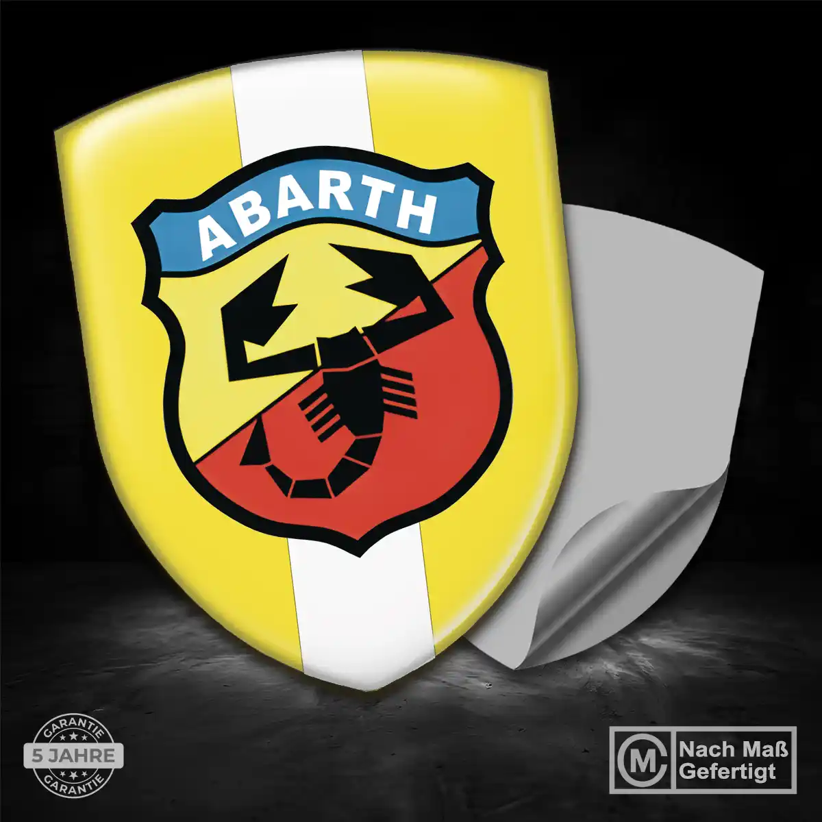 Abarth Embleme Silikon Aufkleber Höchste Qualität