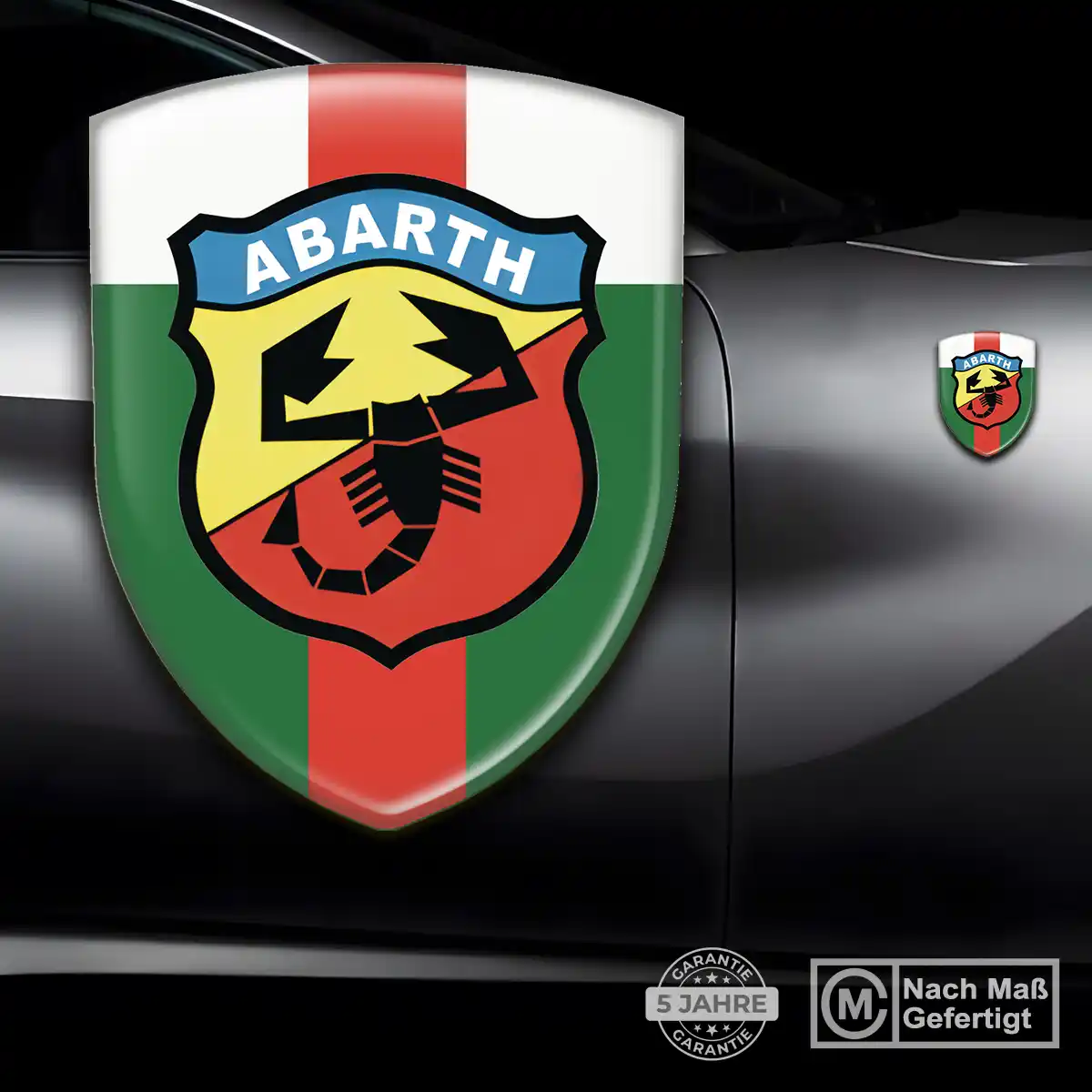 Abarth Embleme Silikon Aufkleber Luxus-Edition