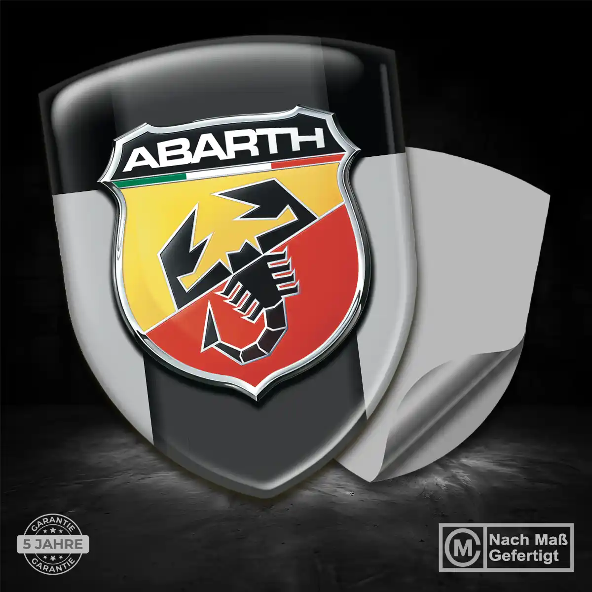 Abarth Embleme Silikon Aufkleber Modernes Design