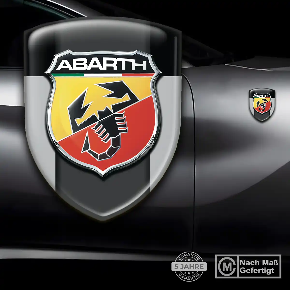 Abarth Embleme Silikon Aufkleber Modernes Design