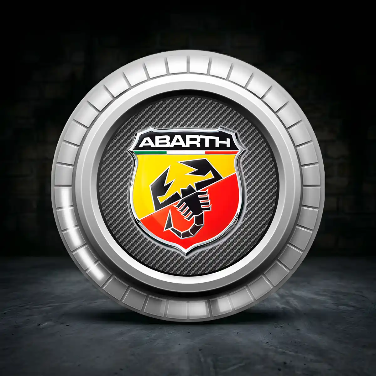 Abarth Embleme Silikon Aufkleber Premium-Edition