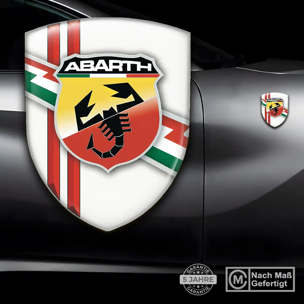 Abarth Embleme Silikon Aufkleber Spitzenqualität