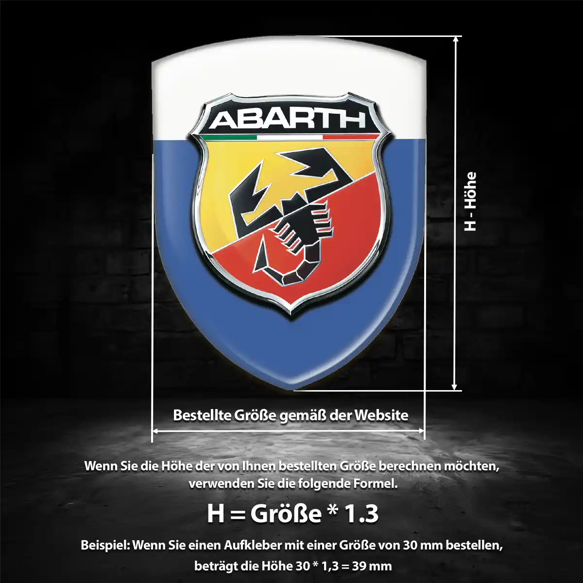 Abarth Silikon Aufkleber Ausdrucksstarkes Design