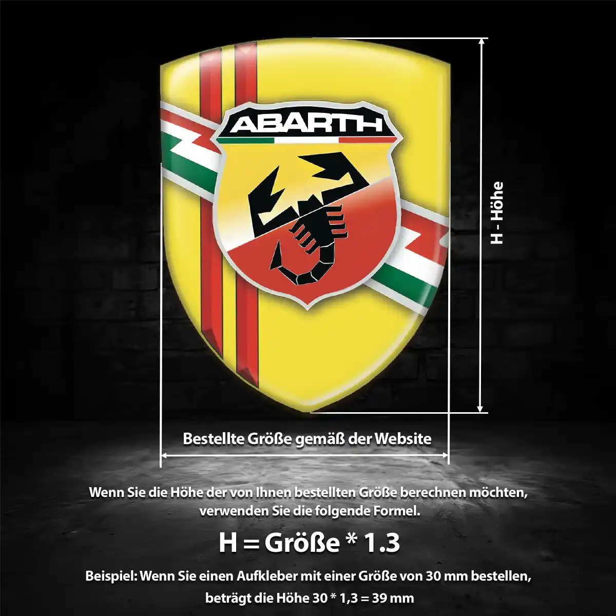 Abarth Silikon Aufkleber Auto Anspruchsvolles Design