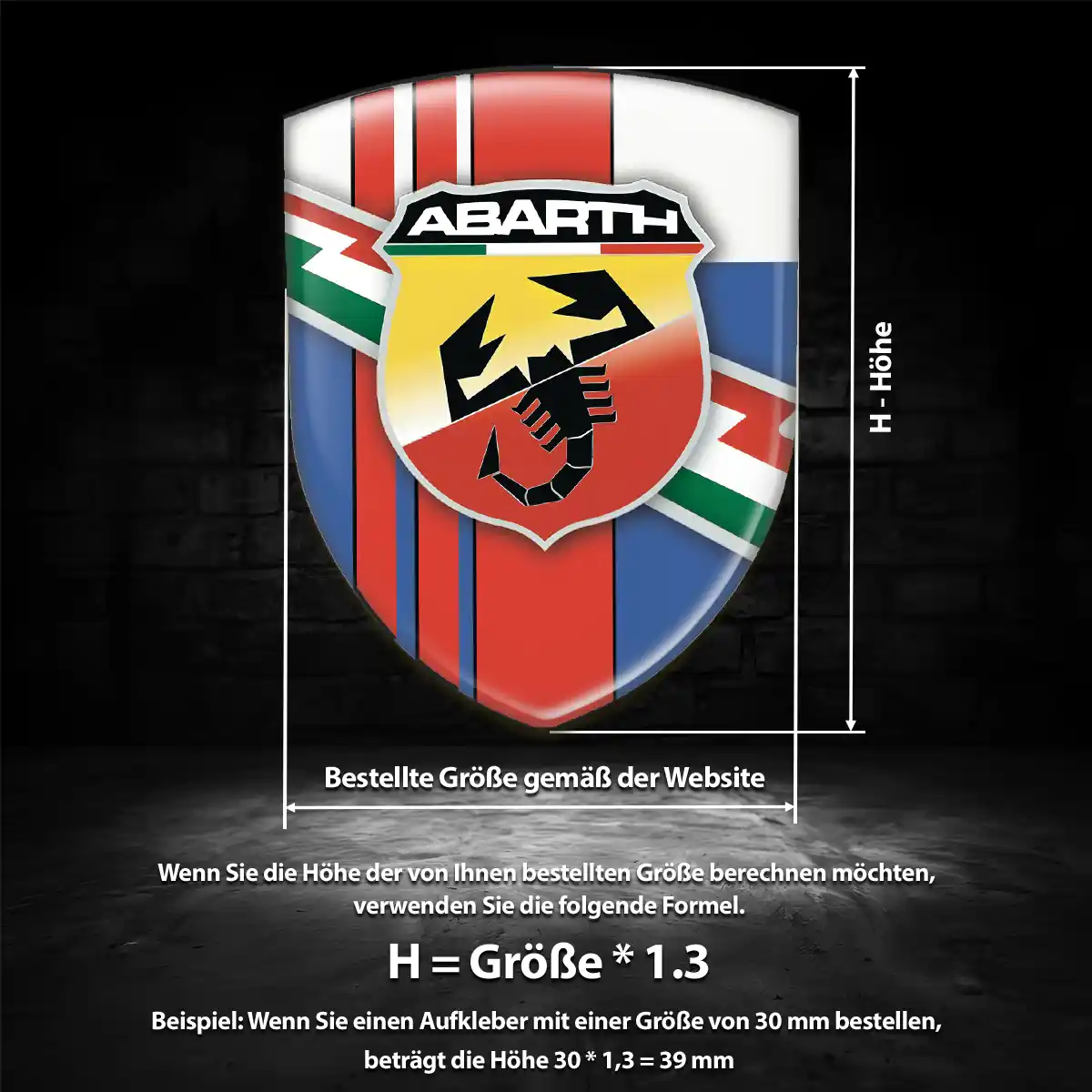 Abarth Silikon Aufkleber Auto Hohe Qualität