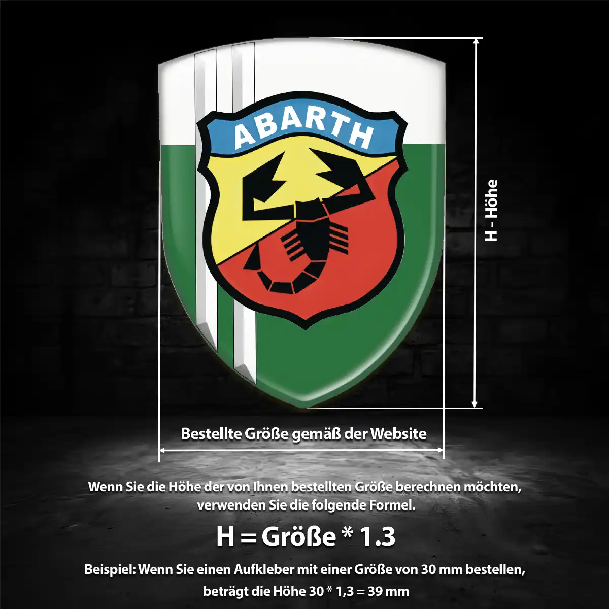 Abarth Silikon Aufkleber Auto Limitierte Auflage