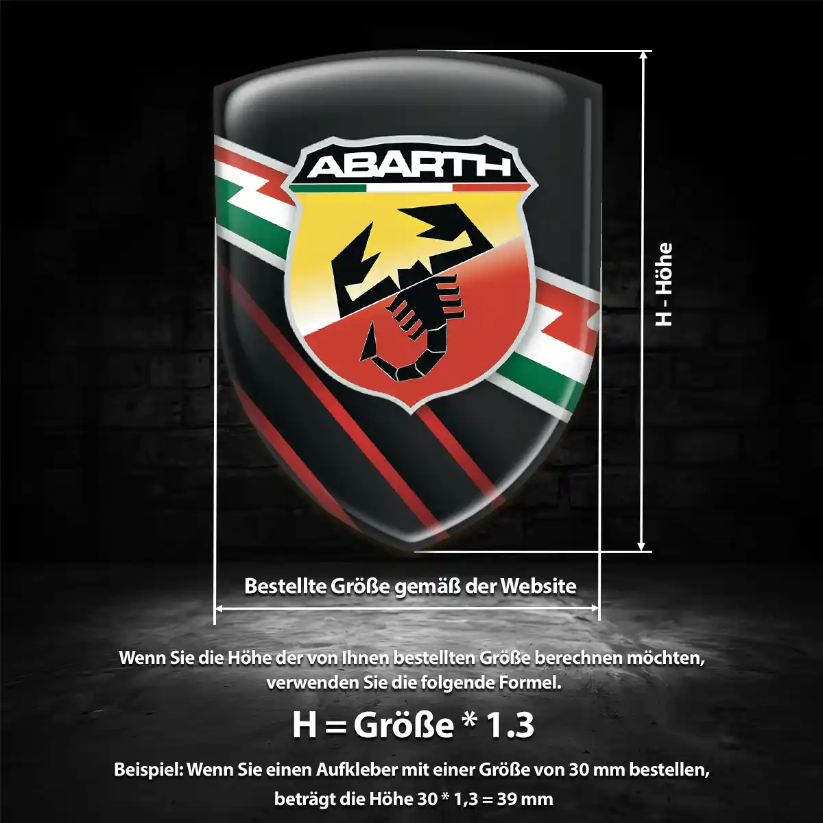 Abarth Silikon Aufkleber Auto Modernes Design