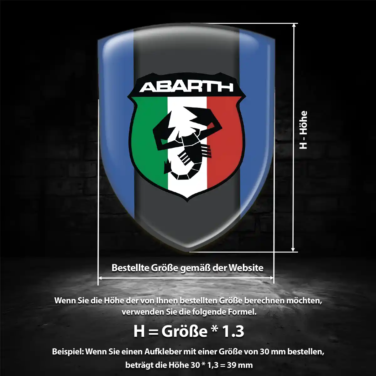 Abarth Silikon Aufkleber Auto Premiumqualität