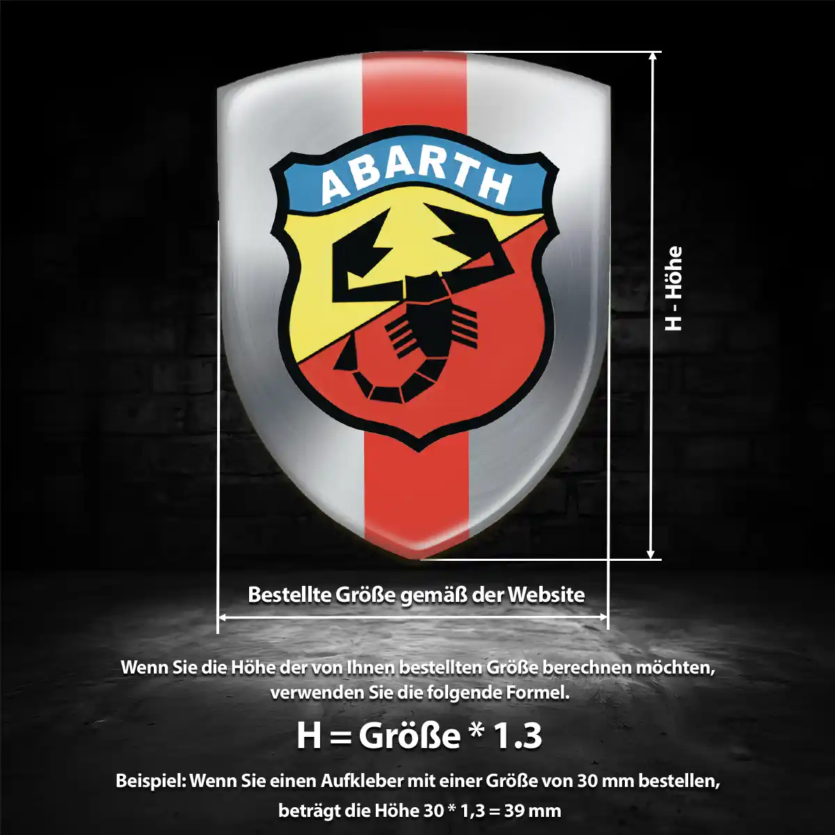 Abarth Silikon Aufkleber Überzeugende Qualität
