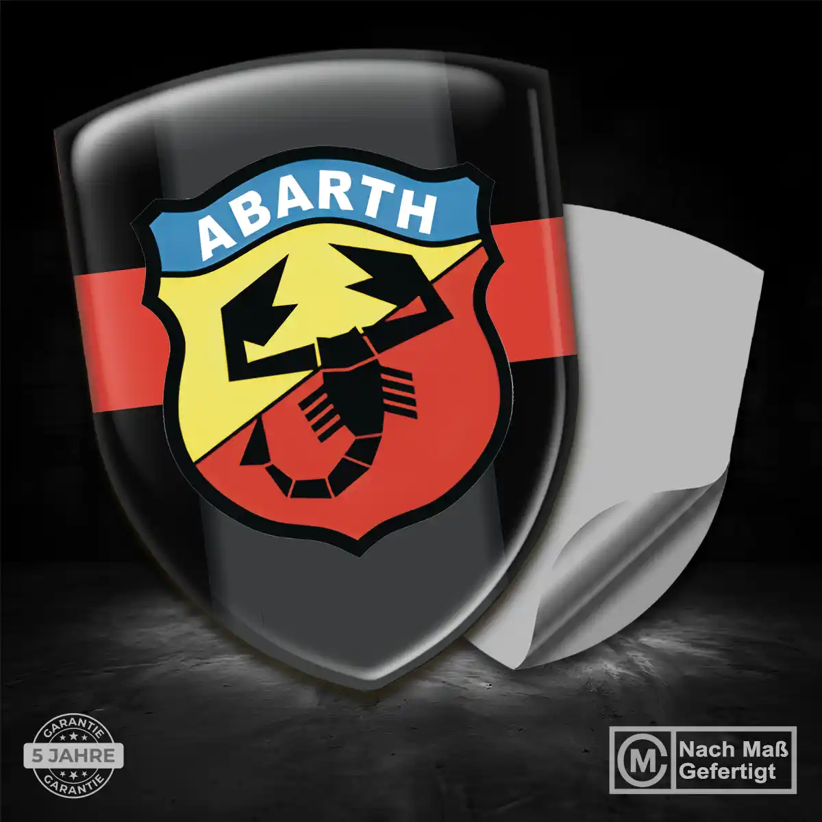 Abarth Silikon Aufkleber Edles Design