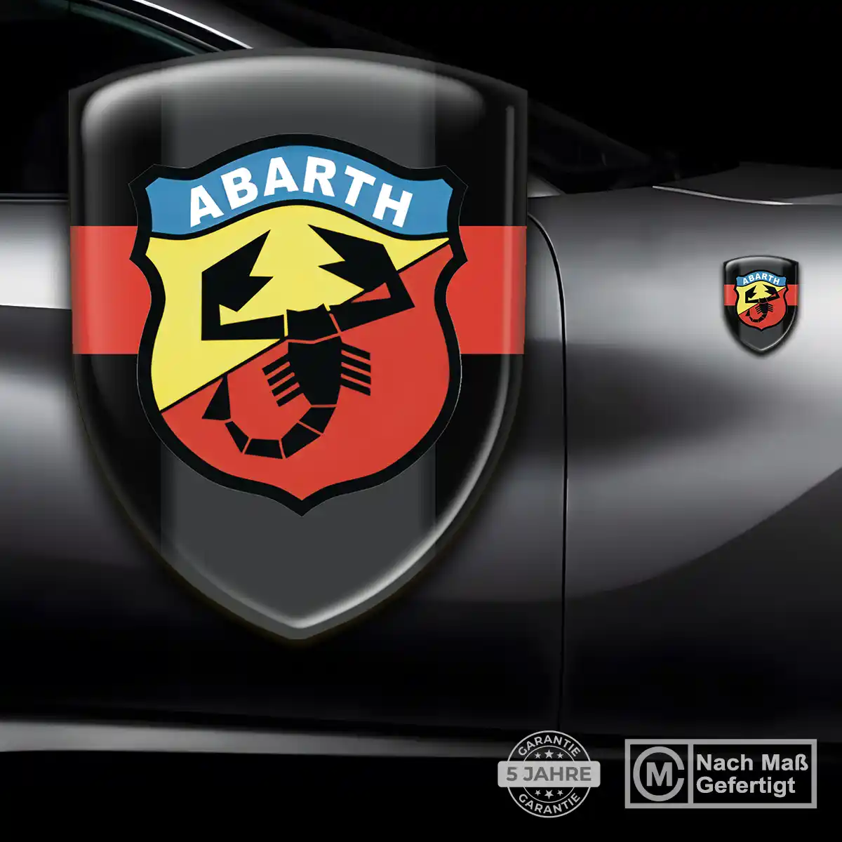 Abarth Silikon Aufkleber Edles Design