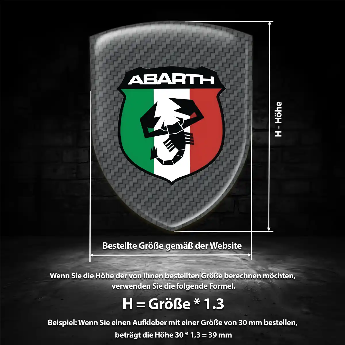Abarth Silikon Aufkleber Embleme Anspruchsvolles Design