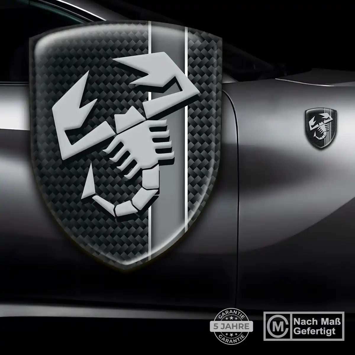 Abarth Silikon Aufkleber Embleme Auto Edles Design