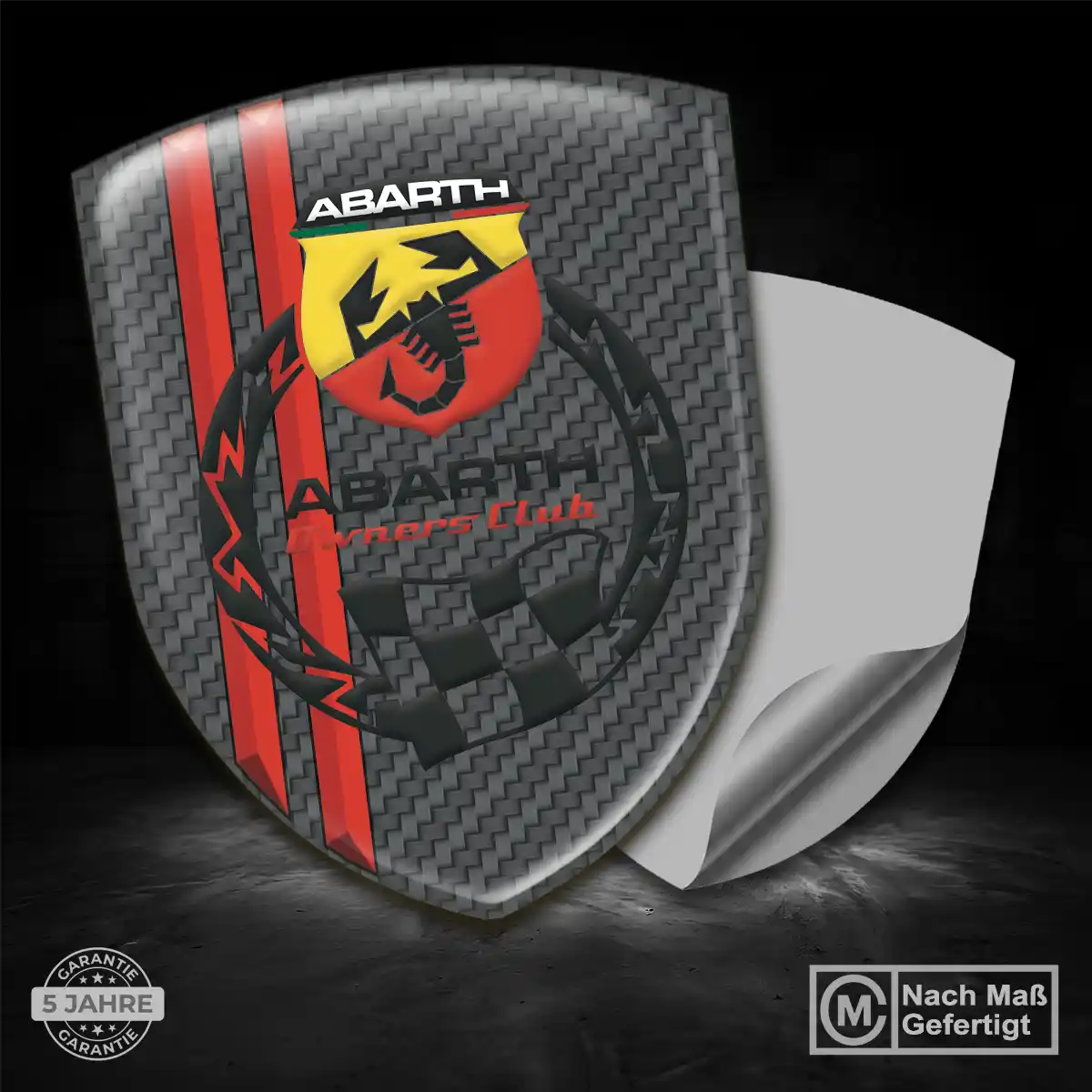 Abarth Silikon Aufkleber Embleme Auto Elegantes Design