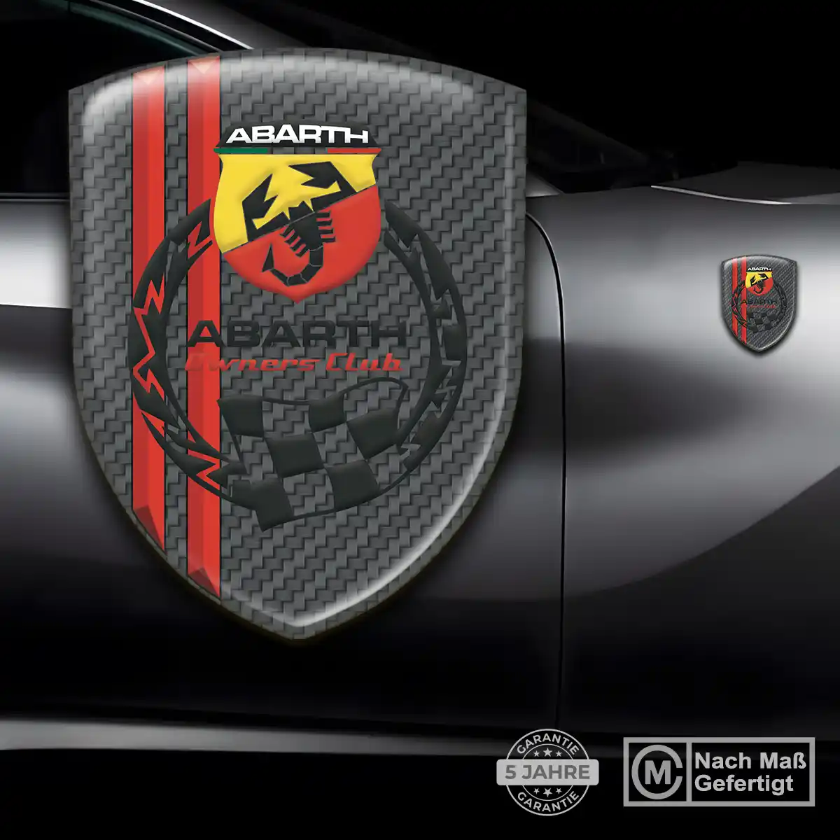 Abarth Silikon Aufkleber Embleme Auto Elegantes Design