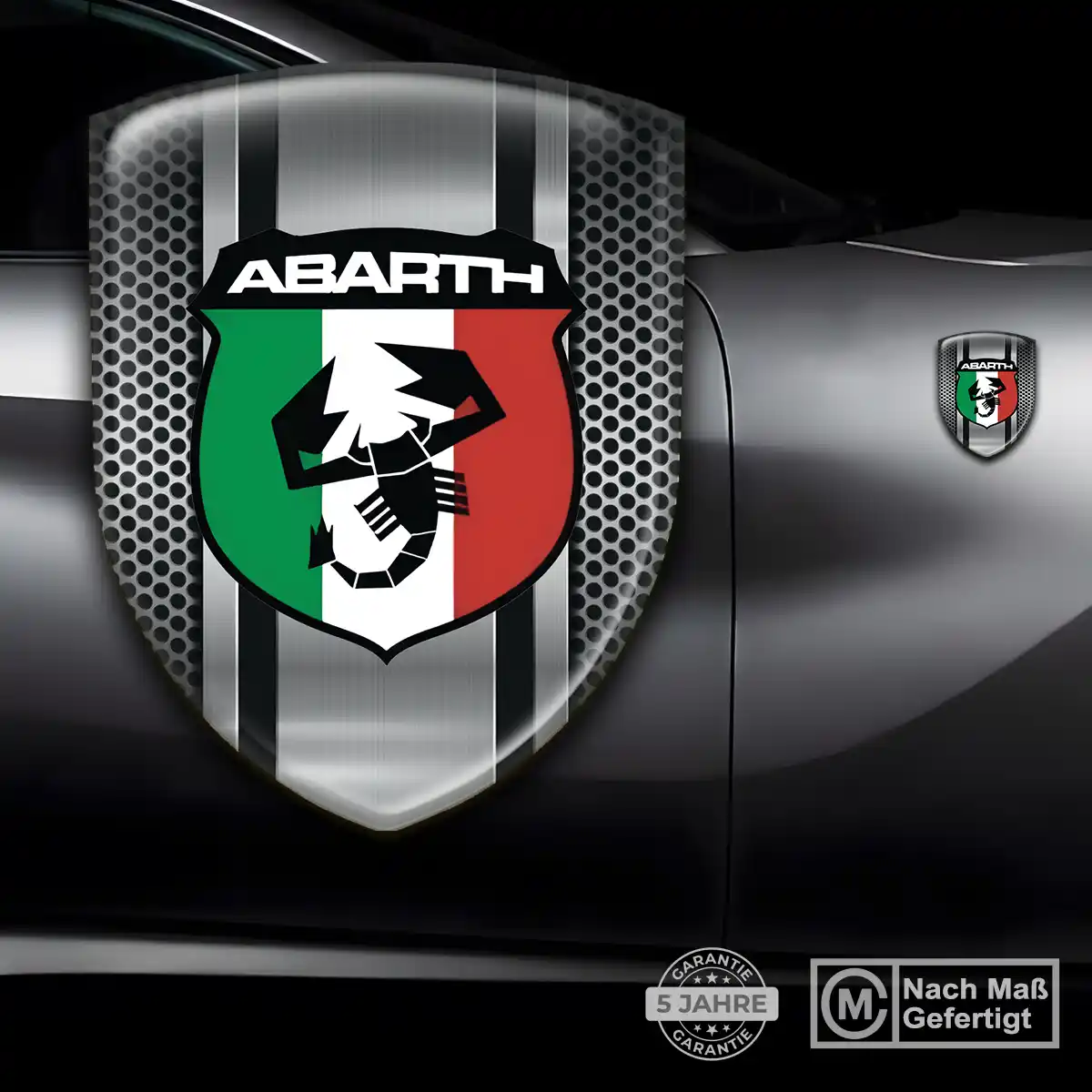 Abarth Silikon Aufkleber Embleme Auto Exterieurdesign