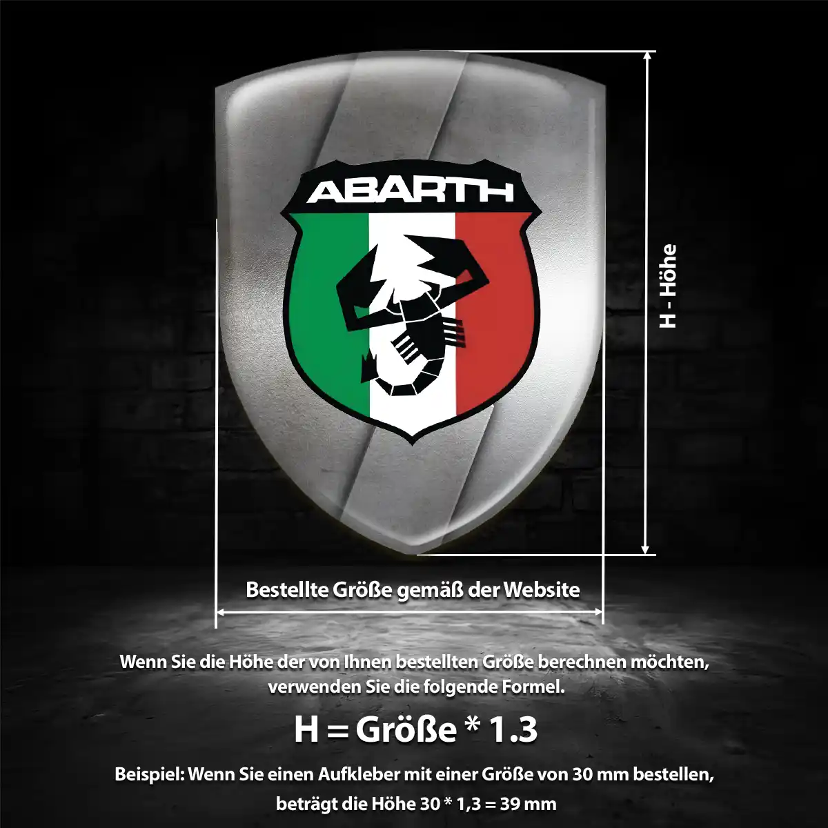 Abarth Silikon Aufkleber Embleme Auto Höchste Qualität