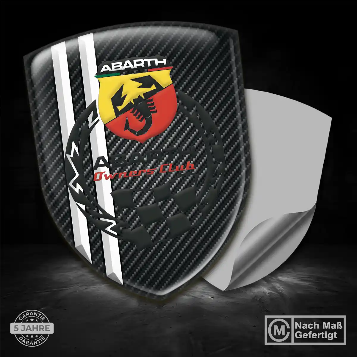 Abarth Silikon Aufkleber Embleme Auto Hochwertiges Harz