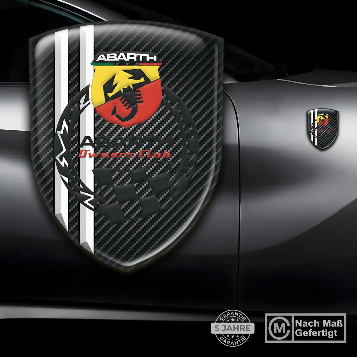 Abarth Silikon Aufkleber Embleme Auto Hochwertiges Harz