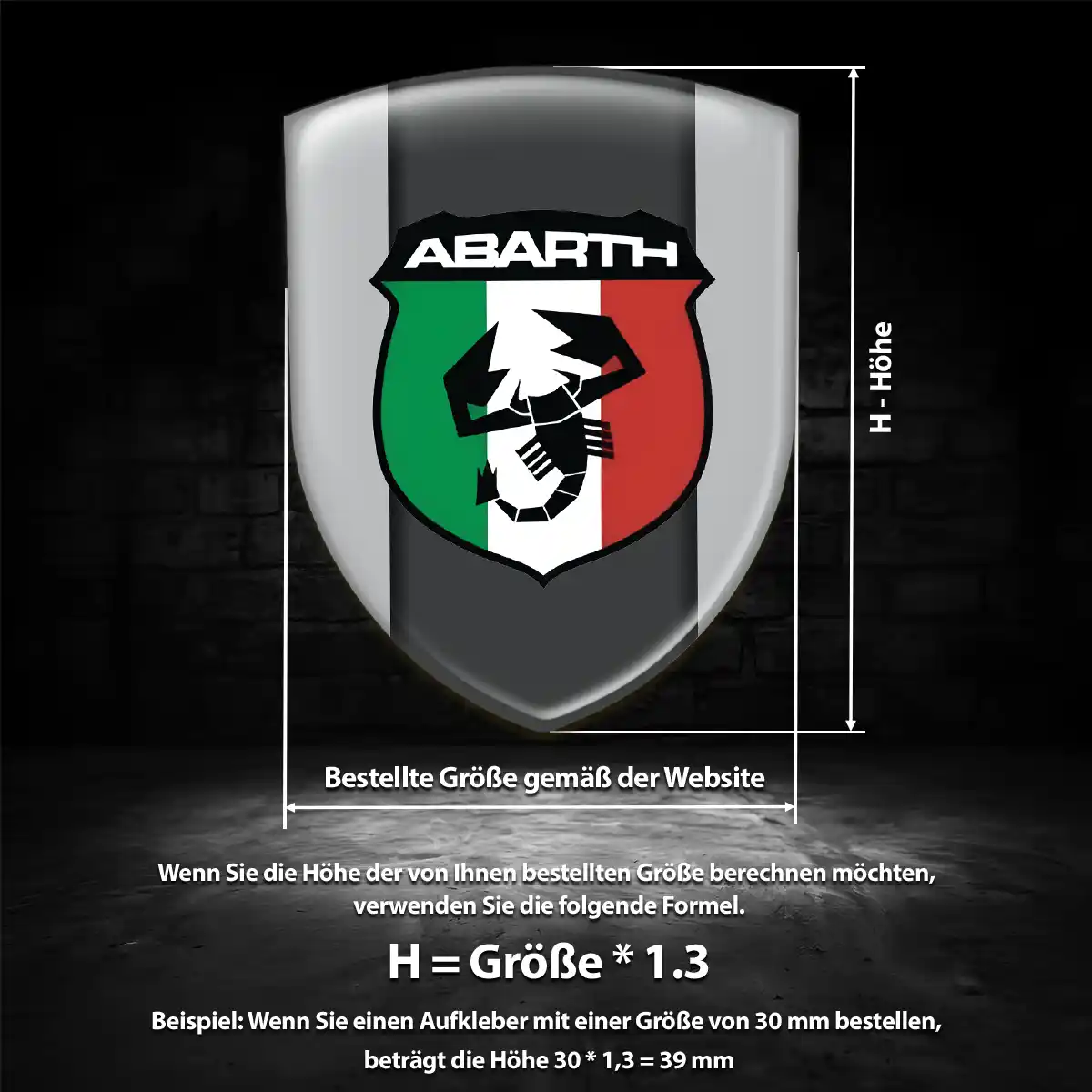 Abarth Silikon Aufkleber Embleme Auto Hohe Qualität