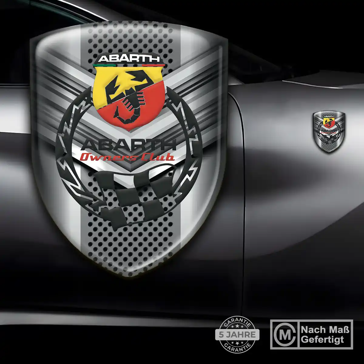 Abarth Silikon Aufkleber Embleme Auto Luxus-Edition
