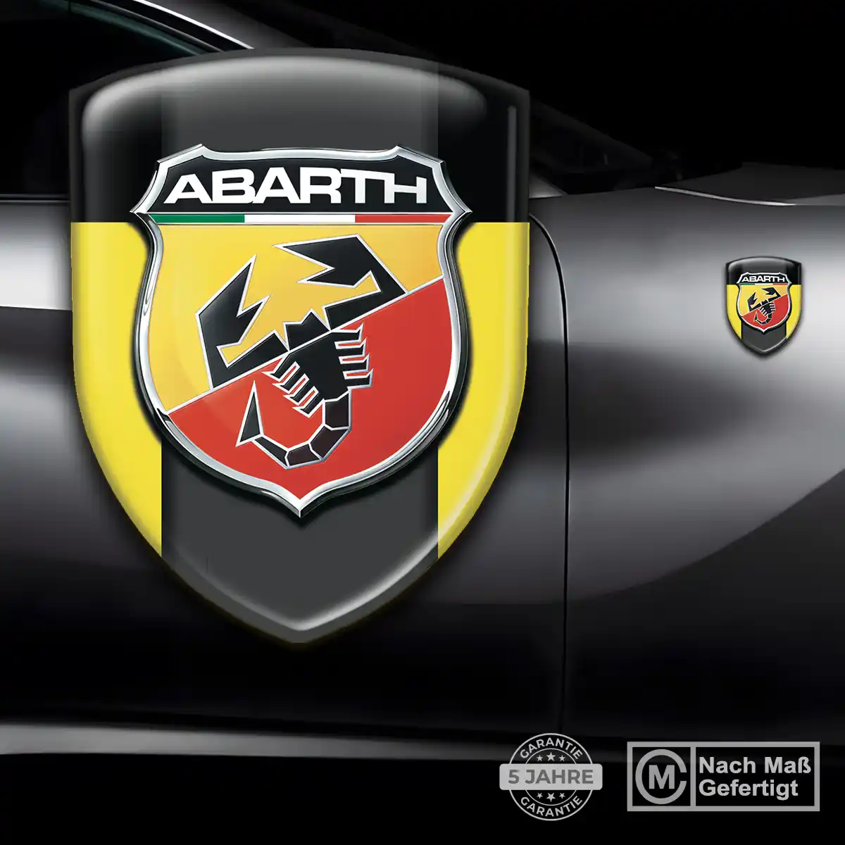 Abarth Silikon Aufkleber Embleme Auto Premium-Edition