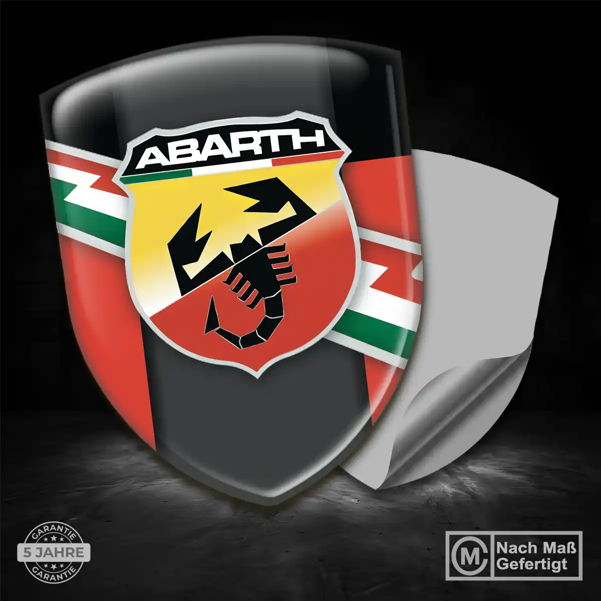Abarth Silikon Aufkleber Embleme Auto Premiumqualität