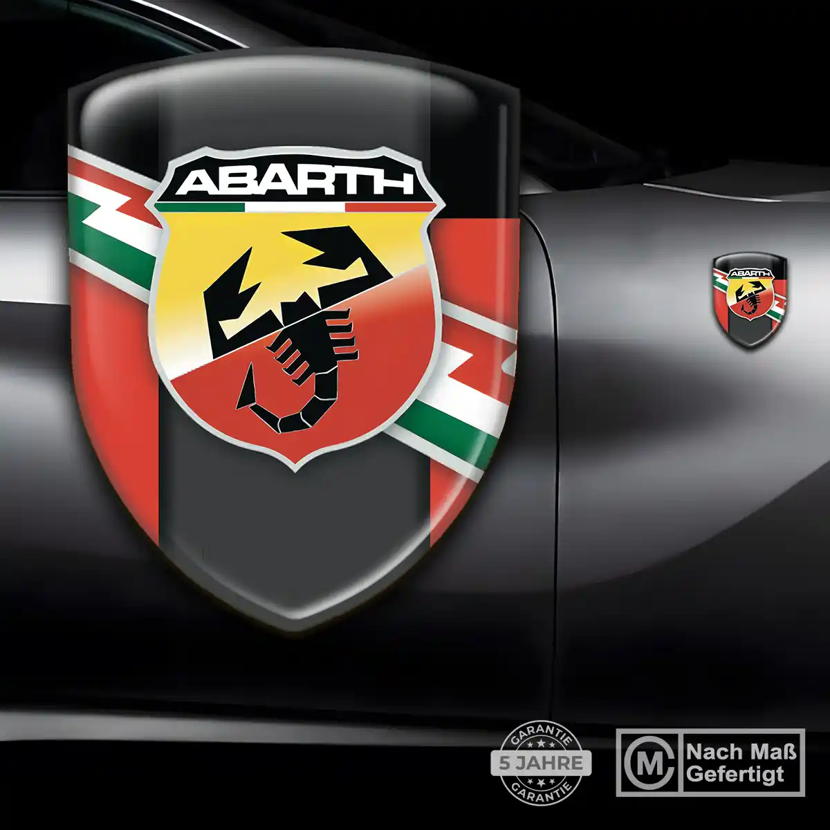 Abarth Silikon Aufkleber Embleme Auto Premiumqualität