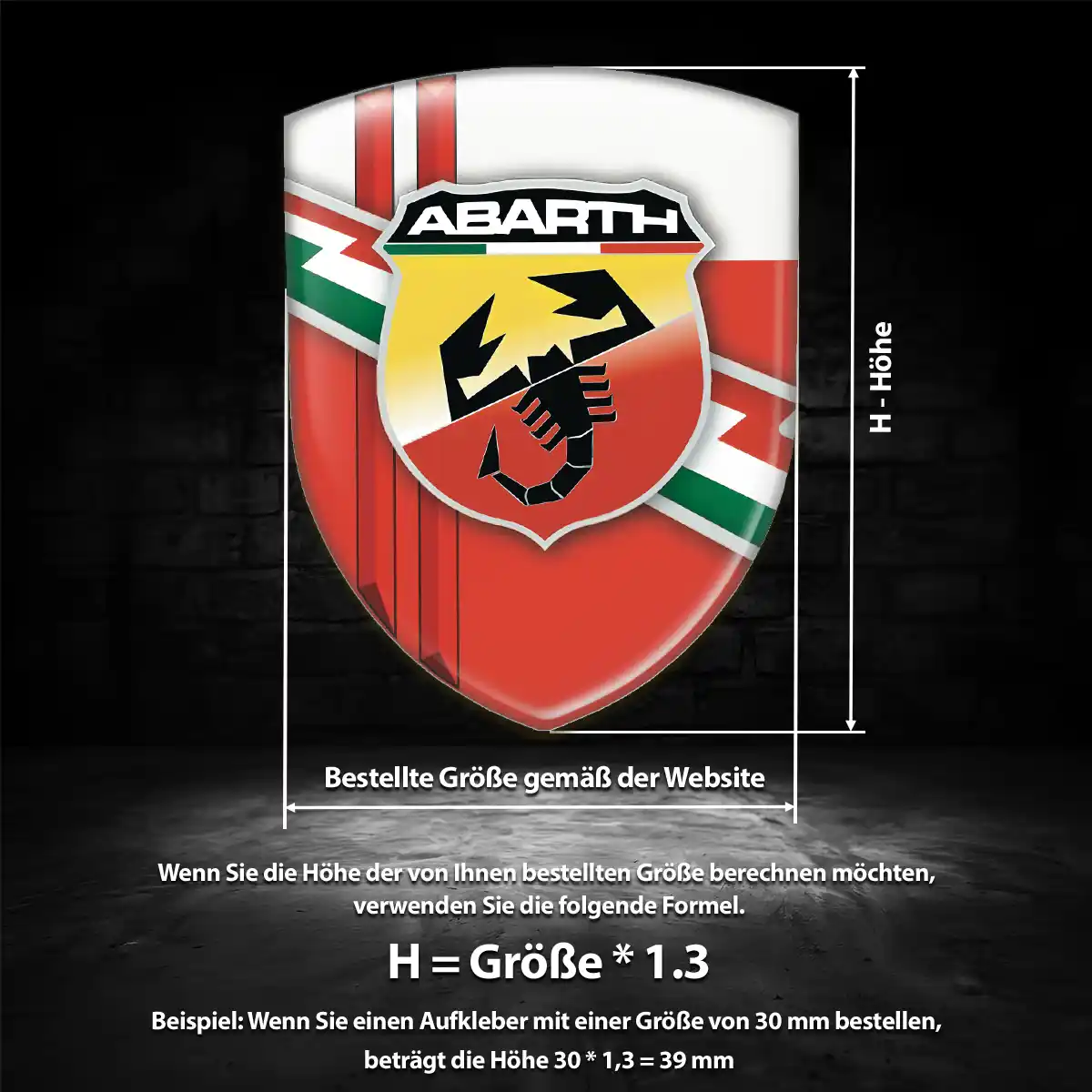 Abarth Silikon Aufkleber Embleme Auto Spitzenqualität