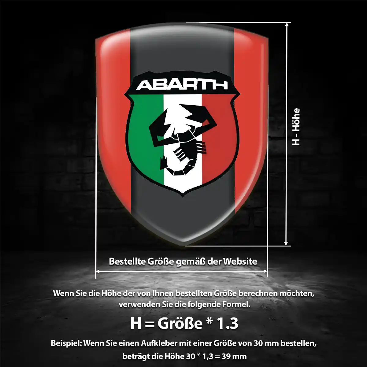 Abarth Silikon Aufkleber Embleme Auto Stilvolles Design