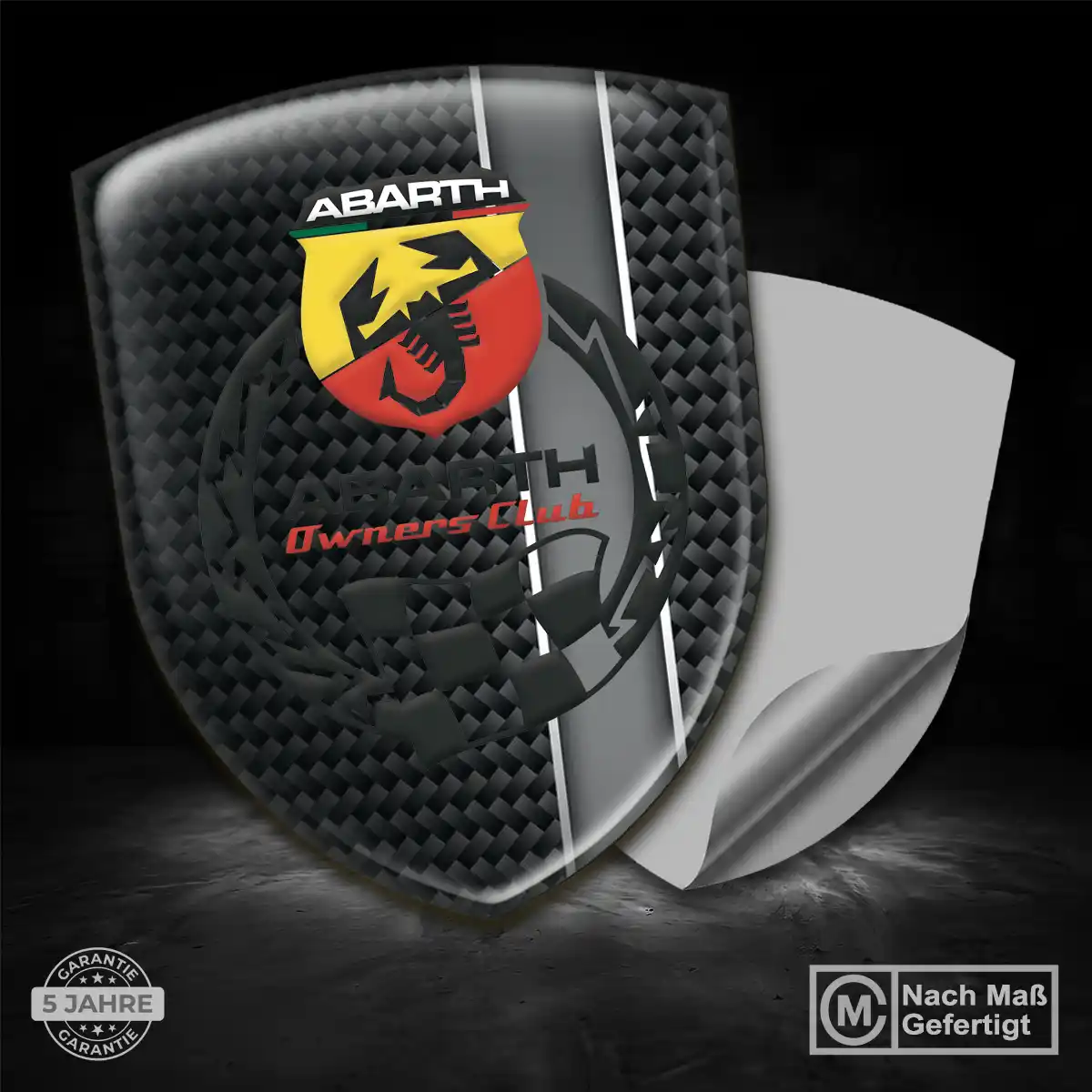 Abarth Silikon Aufkleber Embleme Auto Tuningfahrzeug