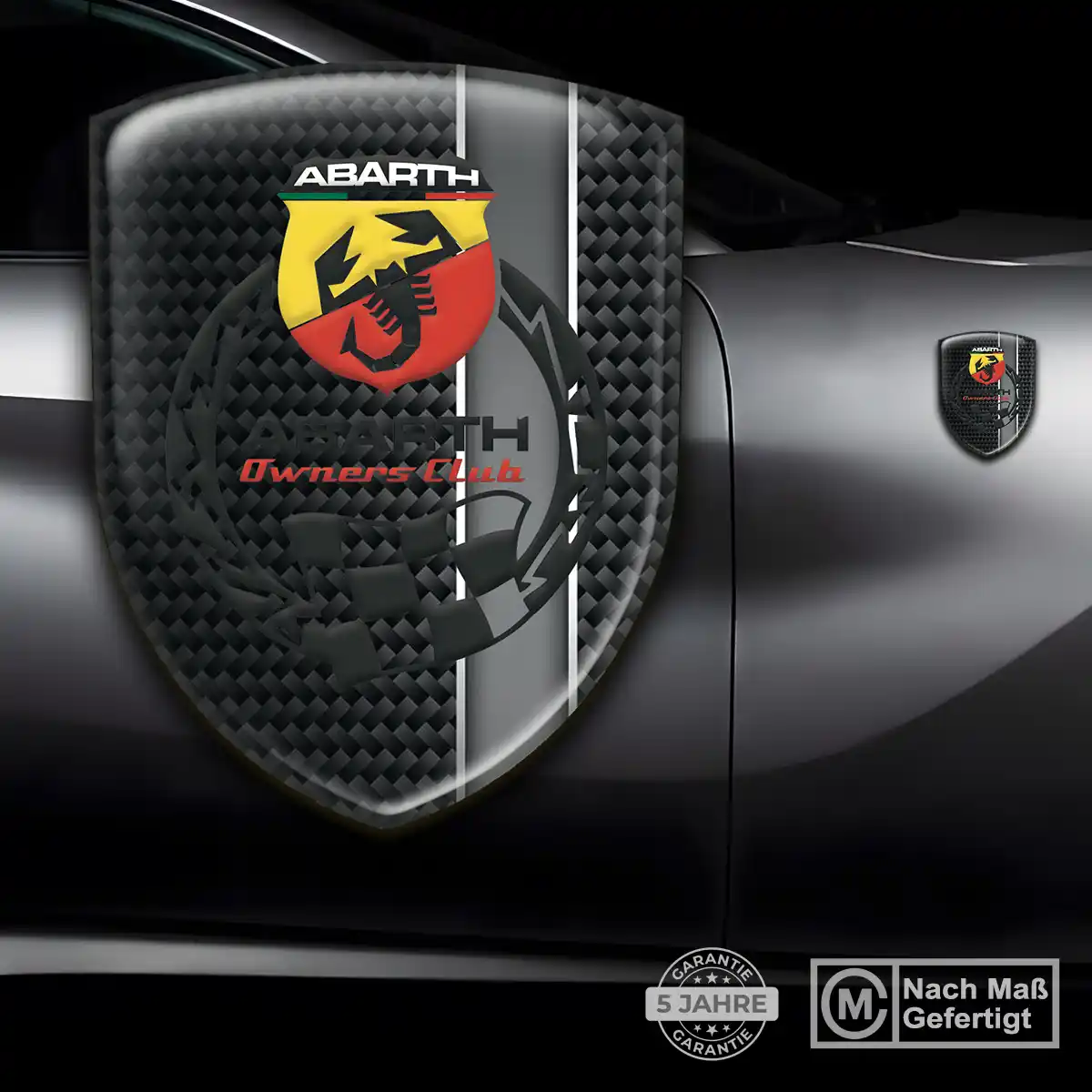 Abarth Silikon Aufkleber Embleme Auto Tuningfahrzeug