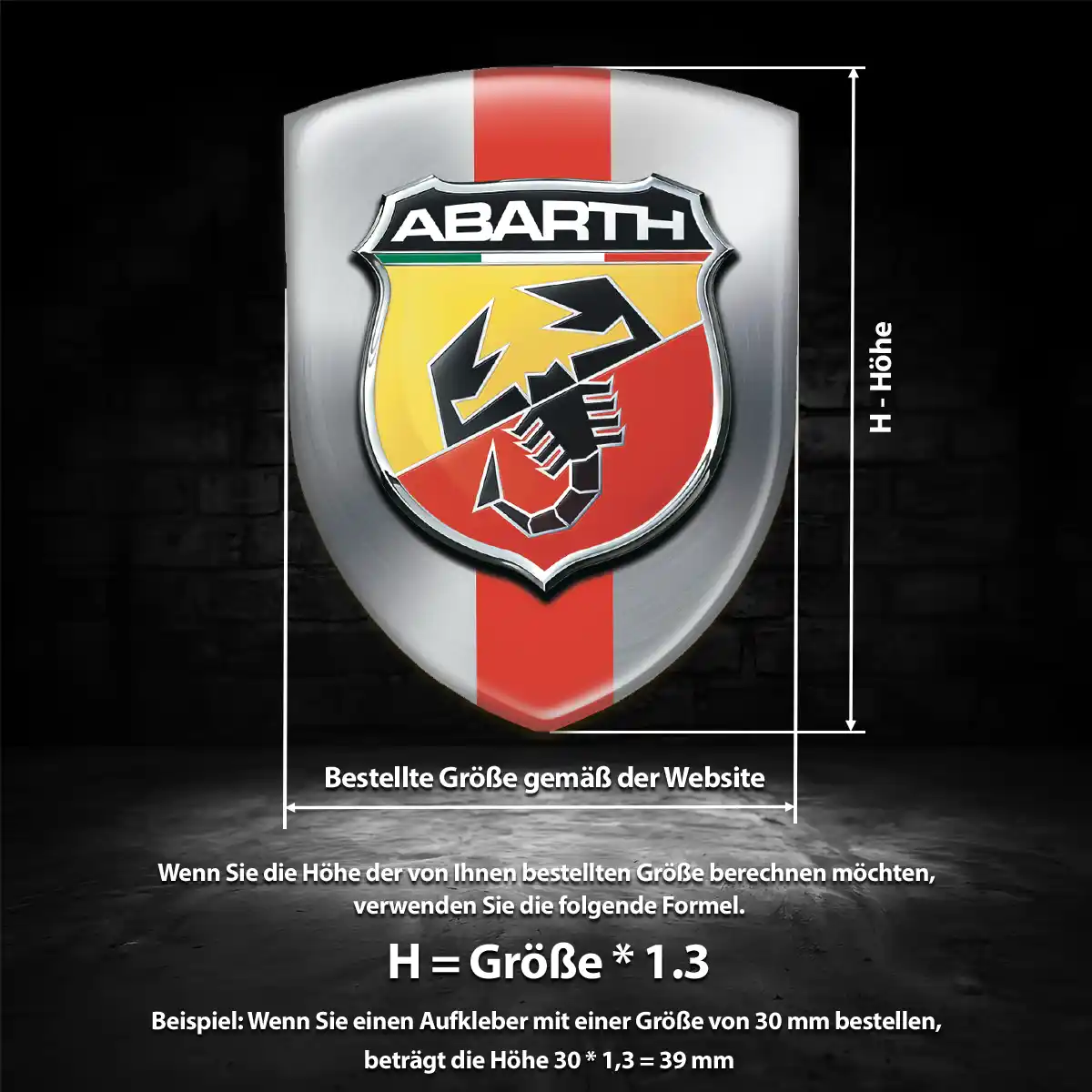 Abarth Silikon Aufkleber Embleme Überzeugende Qualität