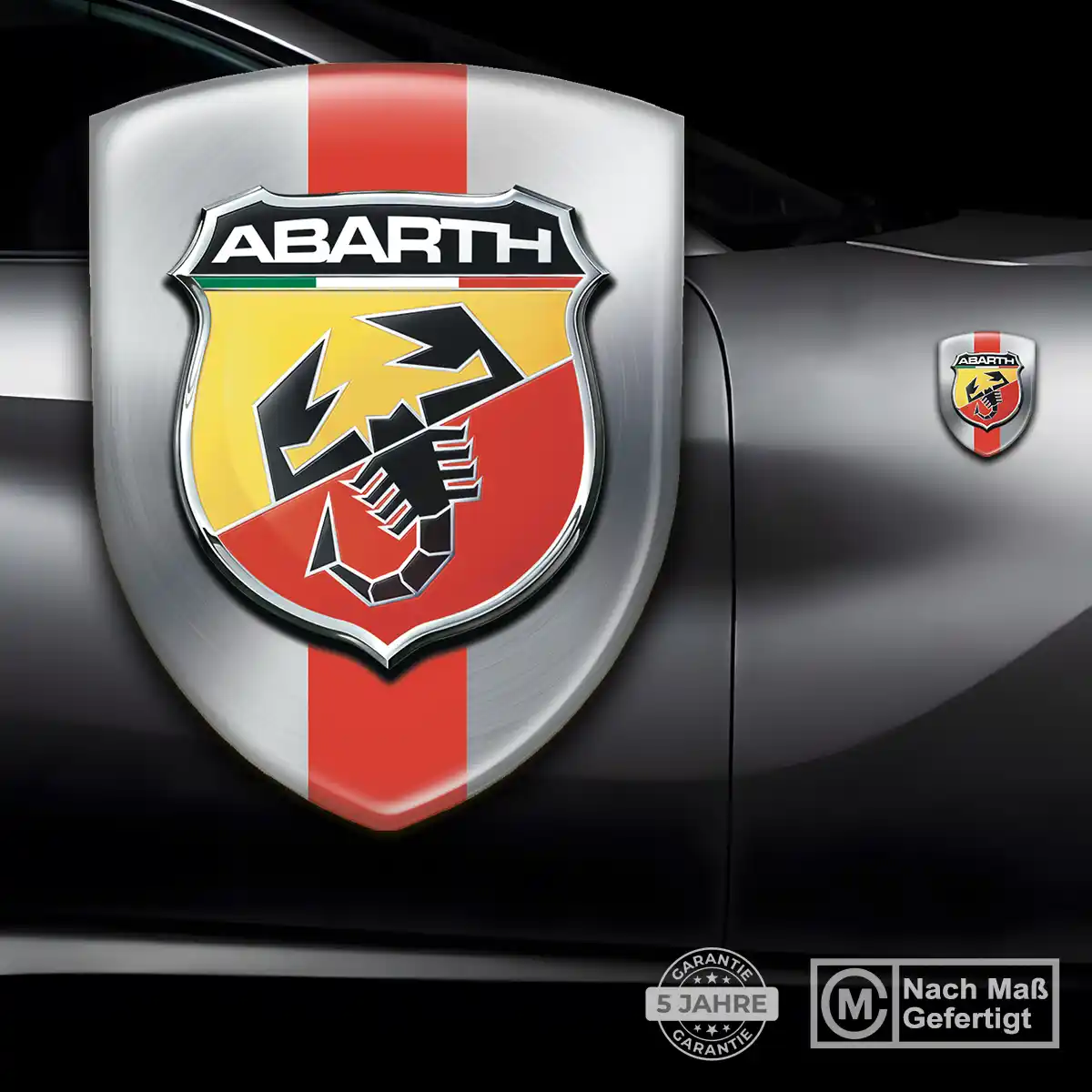 Abarth Silikon Aufkleber Embleme Überzeugende Qualität