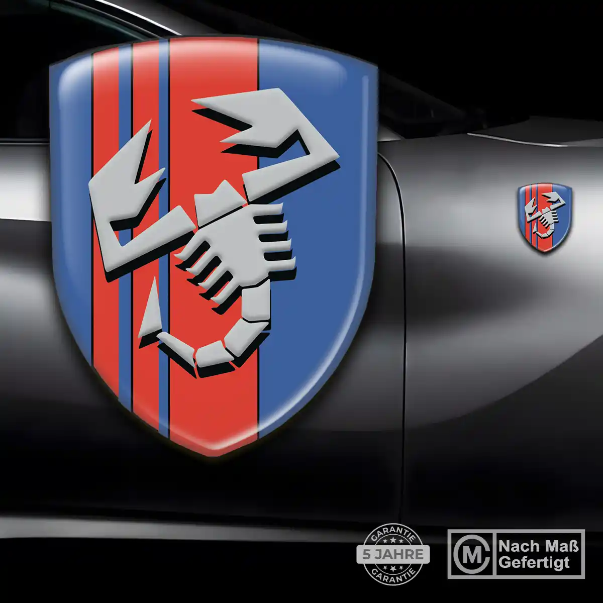 Abarth Silikon Aufkleber Embleme Edles Design