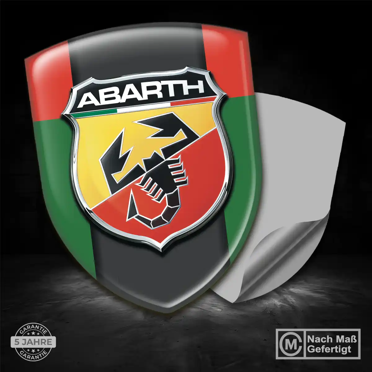 Abarth Silikon Aufkleber Embleme Elegantes Design