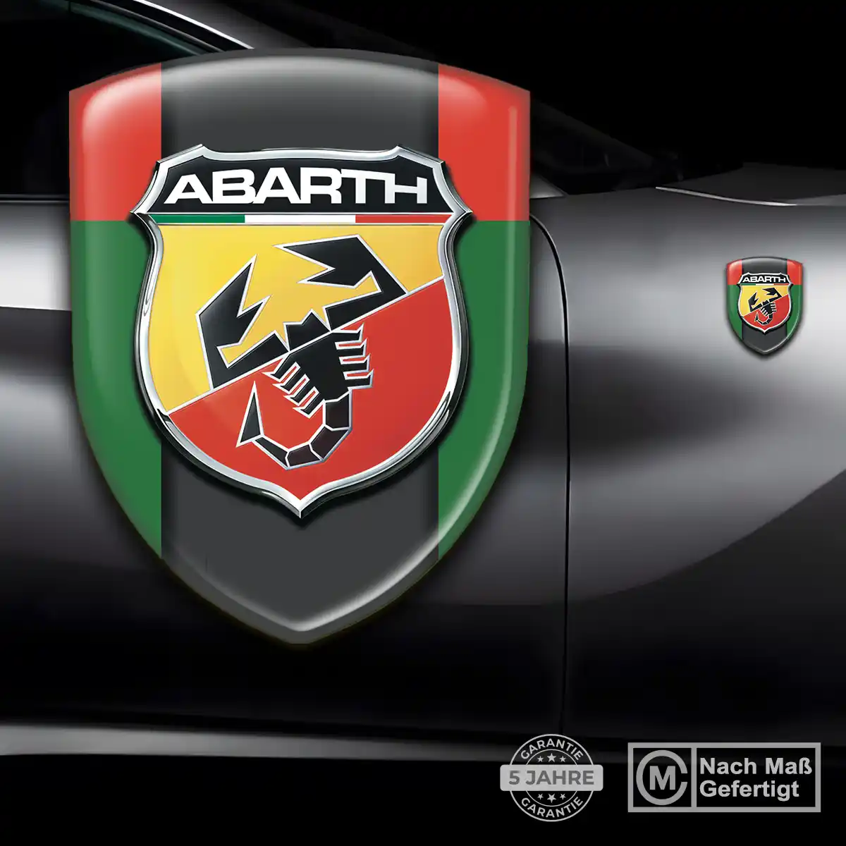 Abarth Silikon Aufkleber Embleme Elegantes Design