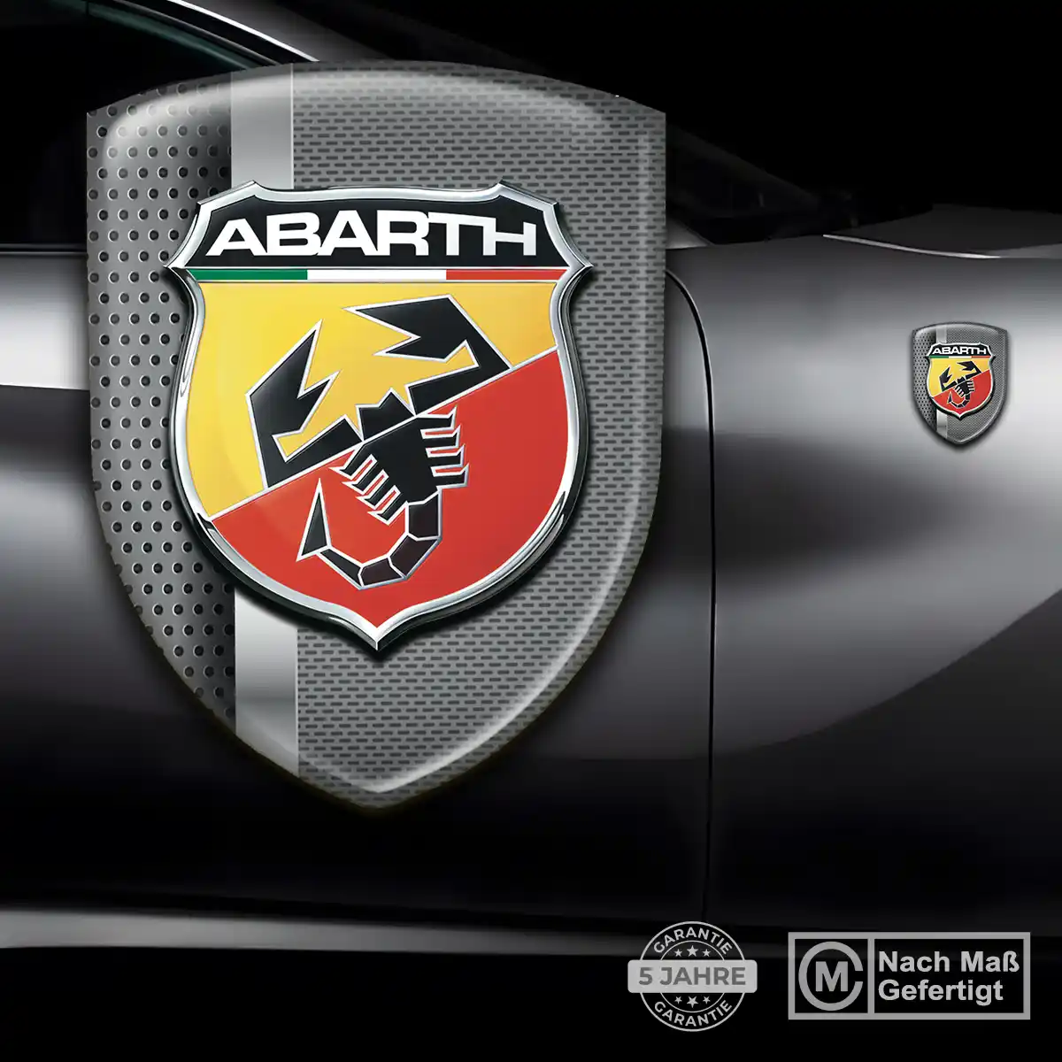 Abarth Silikon Aufkleber Embleme Erstklassige Qualität