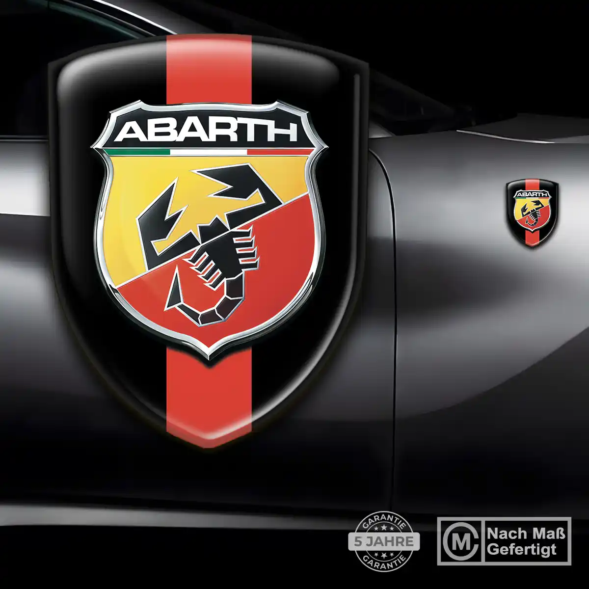 Abarth Silikon Aufkleber Embleme Höchste Qualität