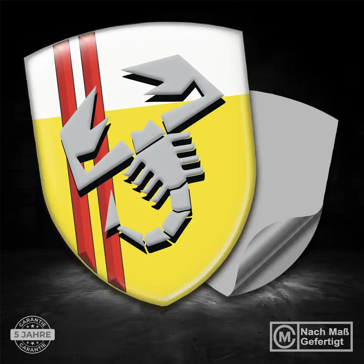 Abarth Silikon Aufkleber Embleme Interieurdesign