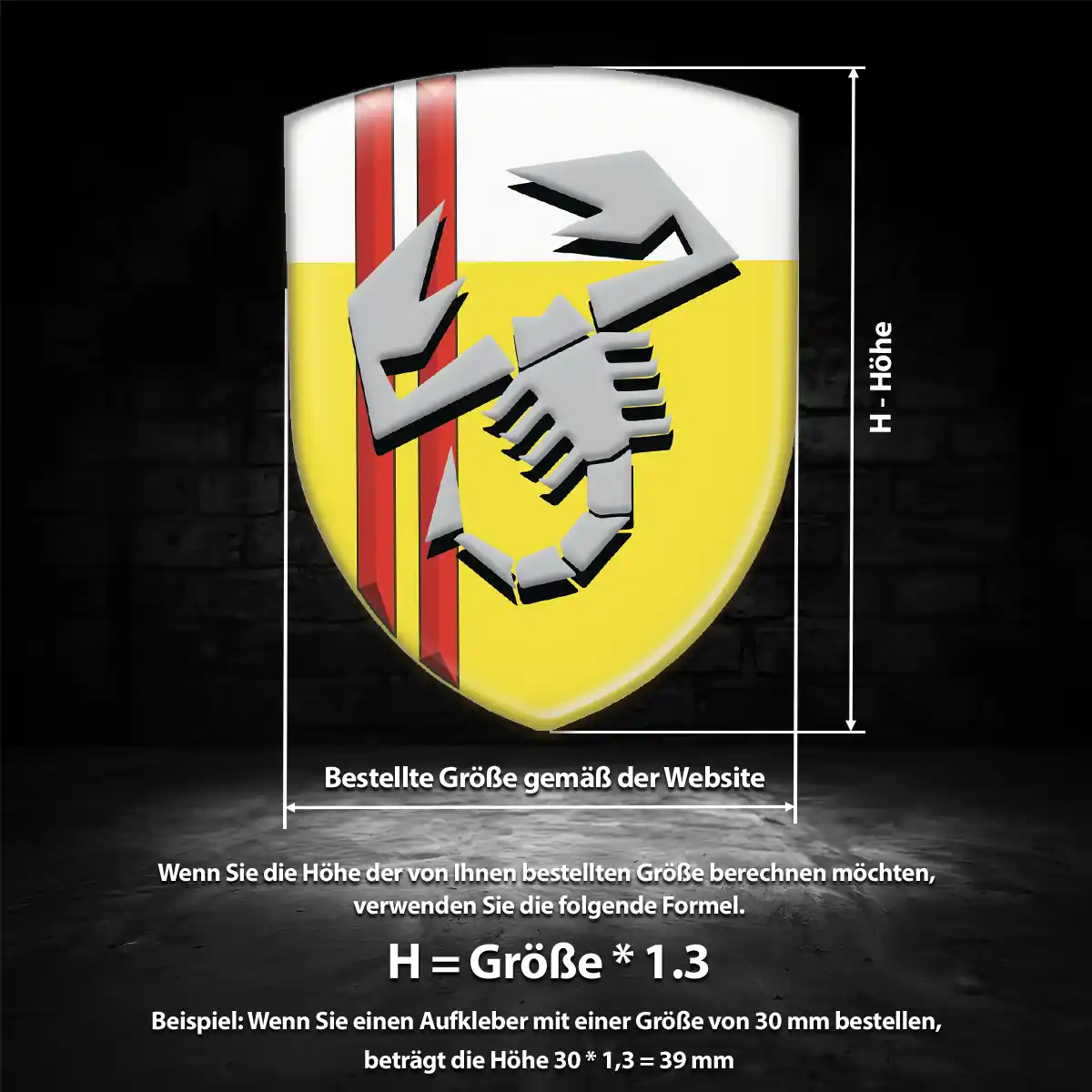 Abarth Silikon Aufkleber Embleme Interieurdesign