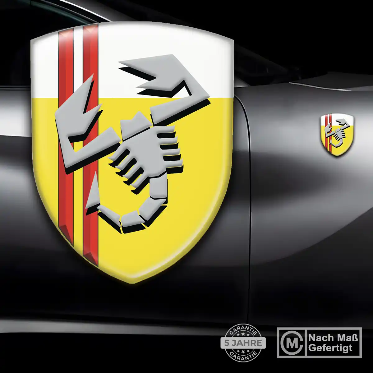 Abarth Silikon Aufkleber Embleme Interieurdesign